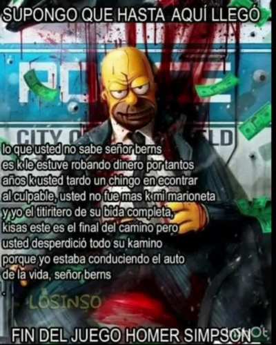 Adios homero,el mejor mafioso que el mundo a conocido