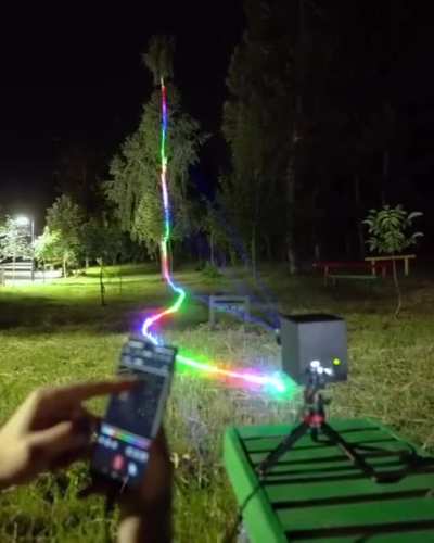 This projector projects live drawings from your phone.