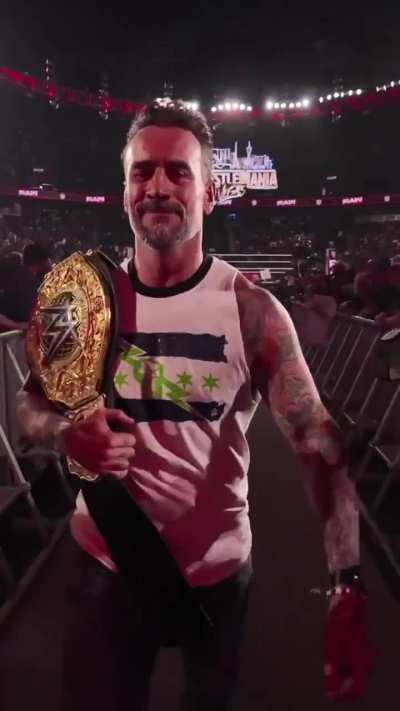 Punk walking back after his promo 😏