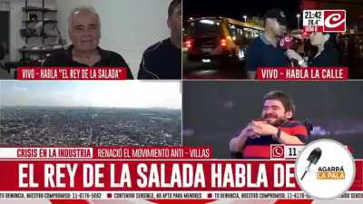Rinaldi se jijea con la movilera de Cronica tv mientras hace preguntas en la calle