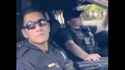 Lady tries to prove that cops don't care about BLM