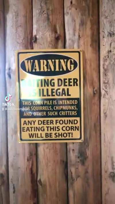 Baiting deer is illegal!