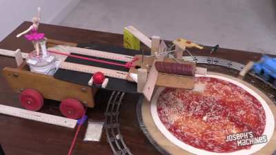 Automated Rube Goldberg Pizza Machine