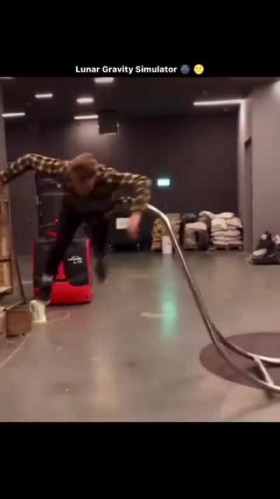 This Lunar Gravity Simulator that mimics what your movement would be like on the moon