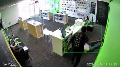 Woman beaten in store