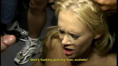 She's struggling to get through the scene, but the cum just keeps cumming!