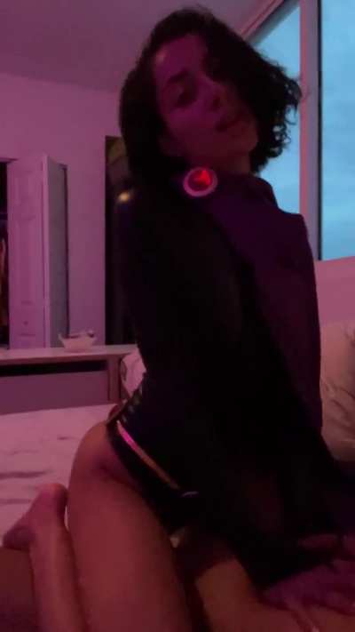 Raven riding a big brown cock 😮‍💨🐦‍<wbr>⬛ full video on OF