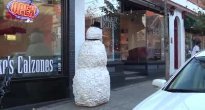 Be aware of the angry snowman