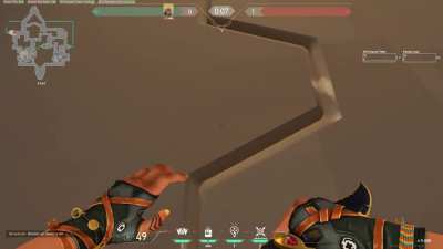 How to open teleporters with Raze from outside.