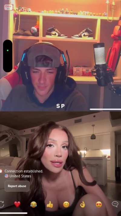 She shocked him with Suprised