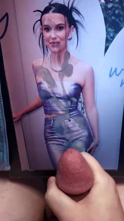 Millie Bobby Brown cum tribute in purple Porn GIF by yaichkict