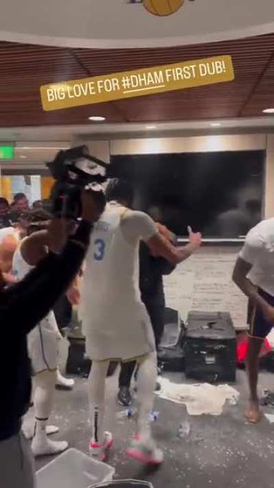Lakers celebrating a regular season win like they won a damn title 💀💀💀