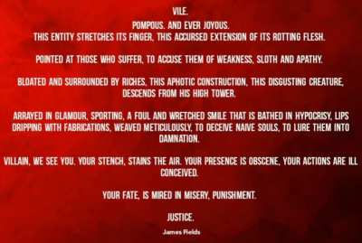 Misanthropic poetry. ‘Vile’ by James Fields