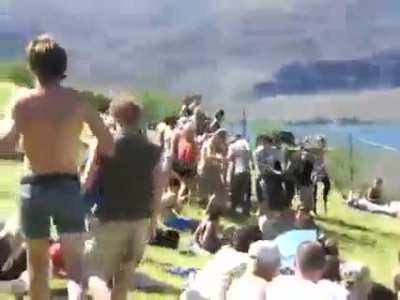 Guy starts a dance party
