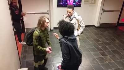 Campus employee assaults white student for 
