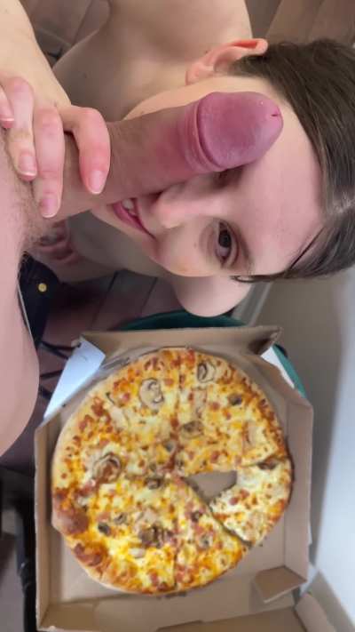 he told me to choose between cock and pizza for dinner...his cock won