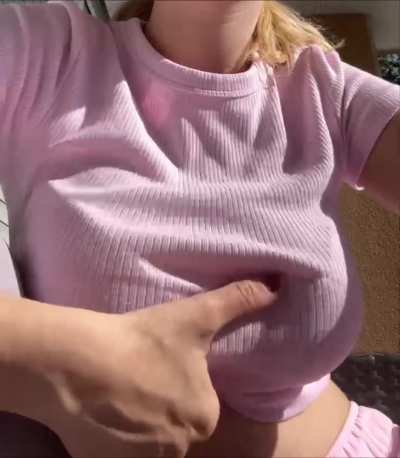 Huge natural tits at only 19 years old