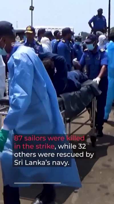 New video released by the Sri Lankan navy shows Iranian sailors being rescued after a US submarine attack sank their ship in international waters. | Al Jazeera
