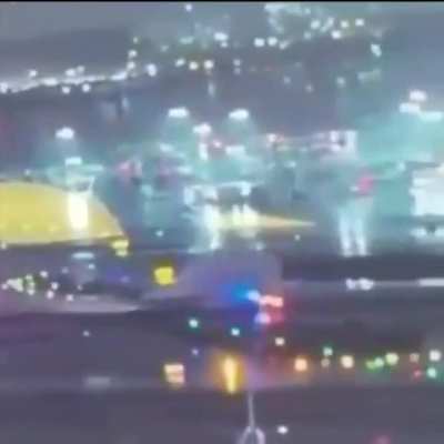 Video of Air Canada flight crashing into rescue truck at New York airport