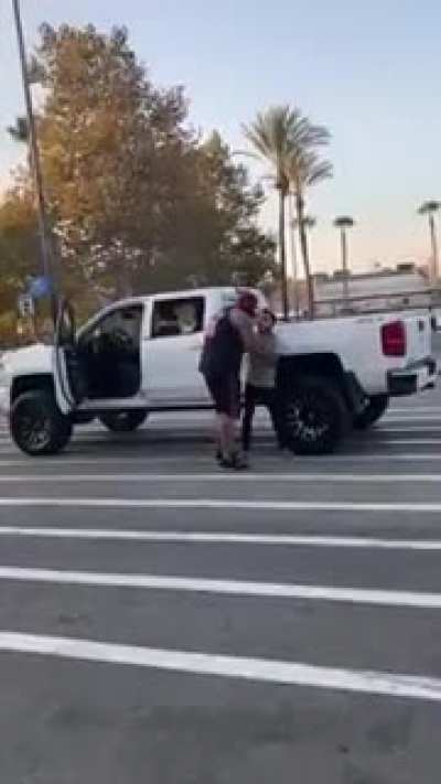 Big man, small car VS Small man, big car.