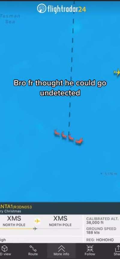 Santa thought he could be stealthy
