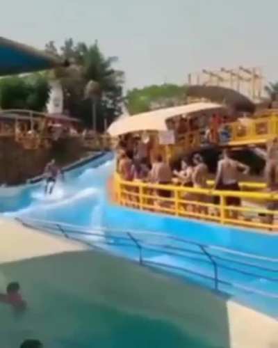 Tarzan's first time on a slide