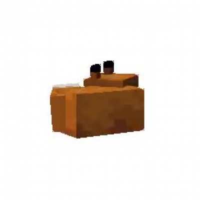 Sleeping spinning Minecraft fox