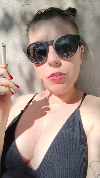 Throwing smoke and lipstick kisses