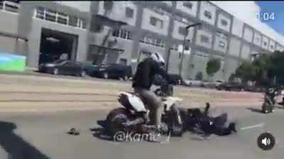 WCGW Blindly wheelie-ing down the street