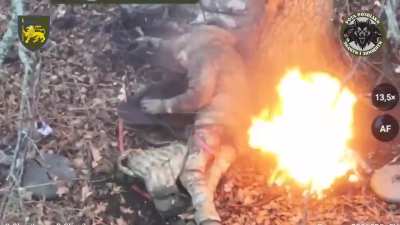 Drone Operators of the Reconnaissance Company of the 60th Mechanized Brigade deliver a grenade to a Russian invader in the Terny Region [7.1.25]