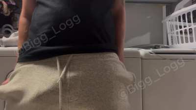 Dick drop in the laundry room 
