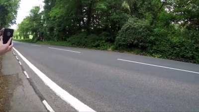 The sheer speed of bikes at The Isle of Man TT