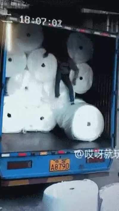 Just two guys loading a truck