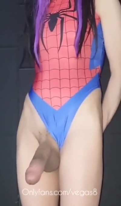 Spider-Girl got something sticking out of her pelvis🕷️🕸️🍆💦🙀😻