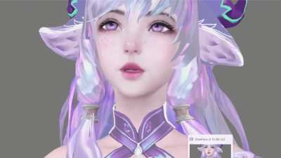 Vtuber WIP! Hallura the elf :D