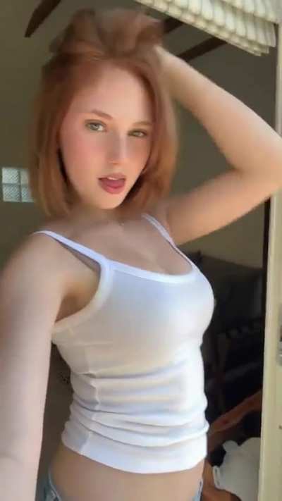 More white tank top & jeans combo TikTok