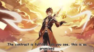 ''Osmanthus wine tastes the same as I remember... But where are those who share the memory?'' Zhongli animation by 暗猫の祝福 and translated by me (I tried lol)
