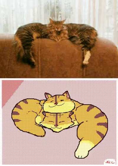 Blursed_TwoHeadedCat