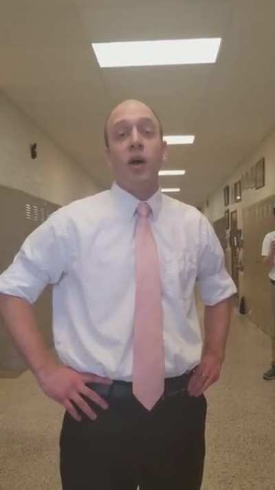 Teacher showing his dance moves