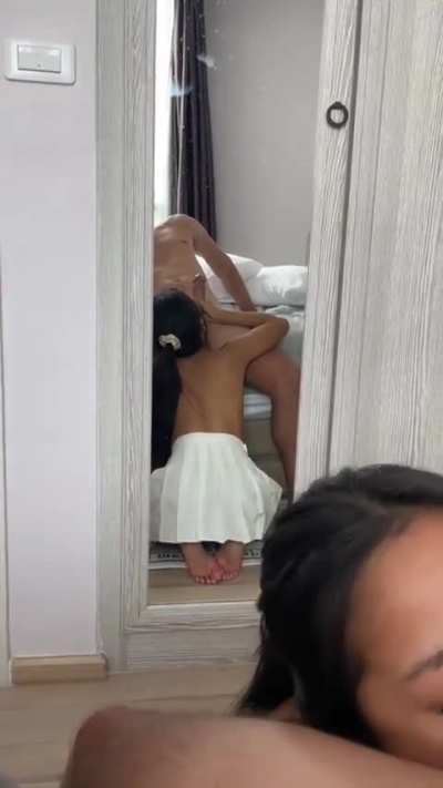 Sucking his balls till he cums