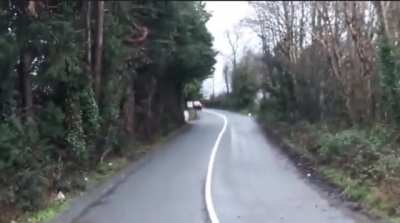 The road at Chapel Station, Adamstown has eh...washed away.
