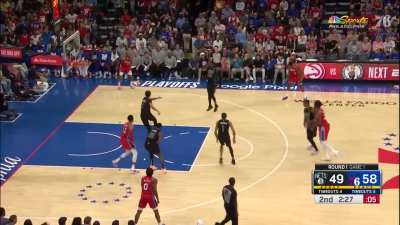 [Highlight] James Harden goes 5/7 from three in the first half vs Brooklyn Nets in game 1 of the 2023 NBA Playoffs