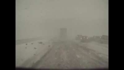 Going way too fast during today's snow event on Interstate 43 north of Milwaukee