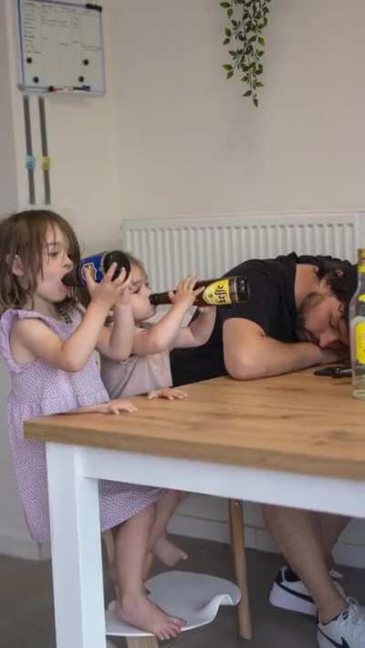 When wife asks how the kids are doing