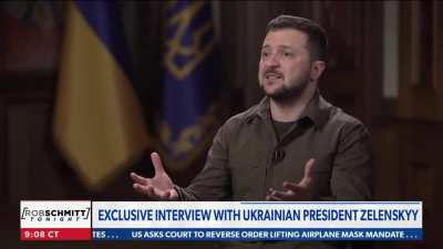 USA’s NewsMax tries to bait Zelensky to say Putin's invasion would never happen if Trump were president. He responds: “Sorry if I am saying something you don’t like but for us as the country in war, it doesn’t matter if it is democrats or republicans, it 