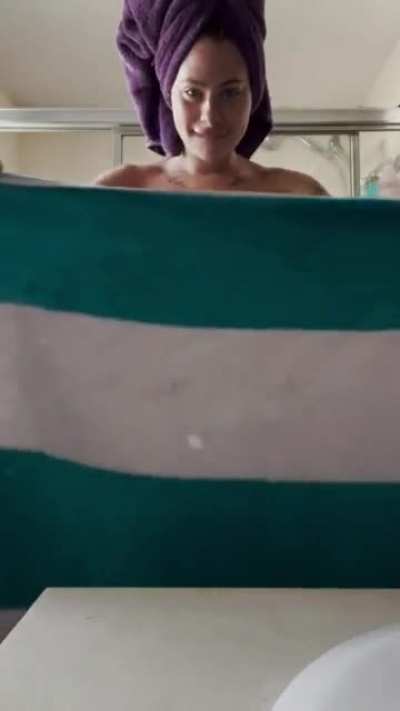 When the towel drops, the boner pops! :D