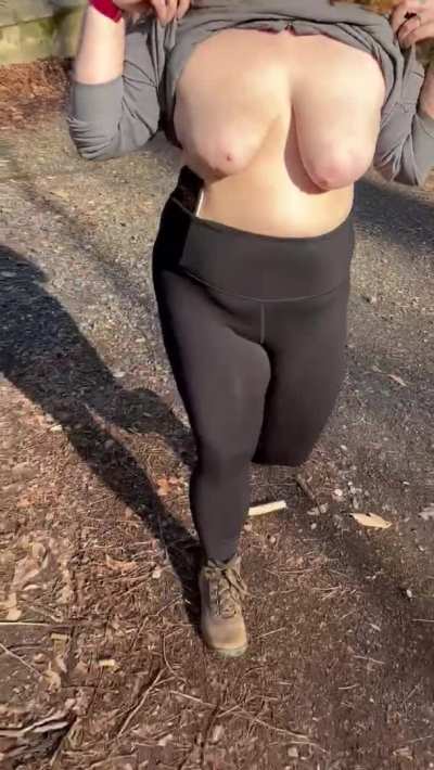 Bouncing boobs during my nature walk. What more could you ask for?