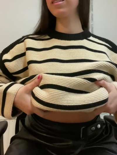 Boss almost caught me at the office last week, I'm sure he wouldn't mind a [reveal]