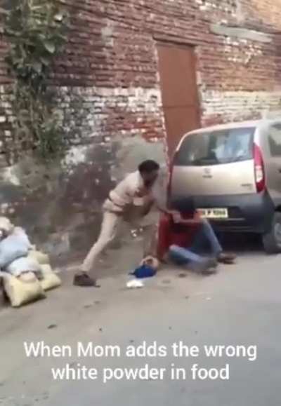 2 Punjabis casually fighting for the left over Aloo paratha