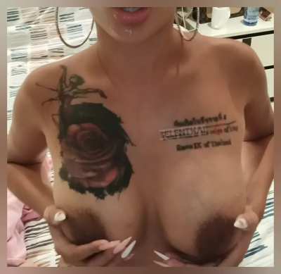 I'd love you to come across my bimbo slut tits and warm mouth
